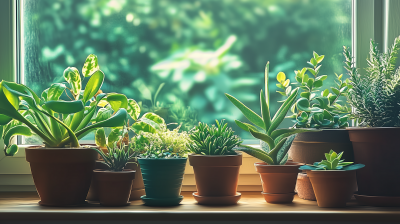 Photorealistic Plants on Windowsill