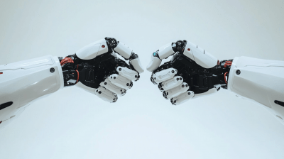 Futuristic Robot Arms Fistbump