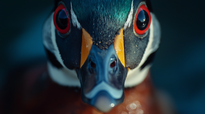 Dawn Portrait of a Drake Wood Duck