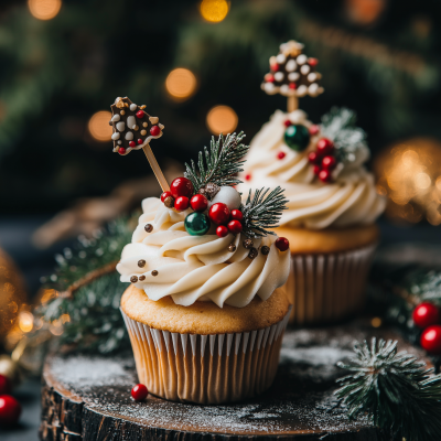 Christmas Cupcake Mockup