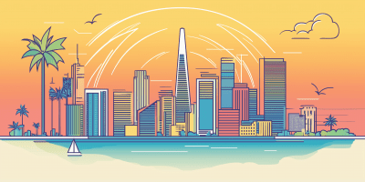 California Cityscape Vector