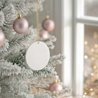 Blank White Christmas Ornament