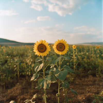 Two Sunflowers