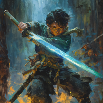 Halfling Fighter with Glow