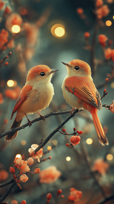 Whimsical Vermillion Flycatchers