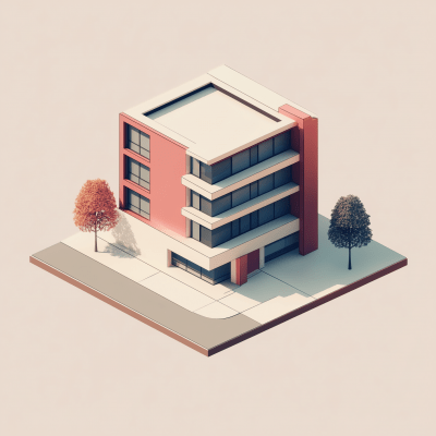 Isometric Minimalistic Building