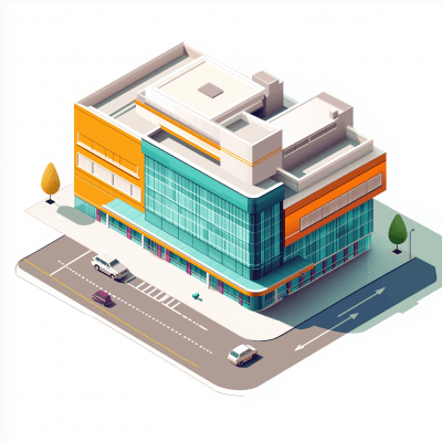 Isometric Hypermarket Illustration