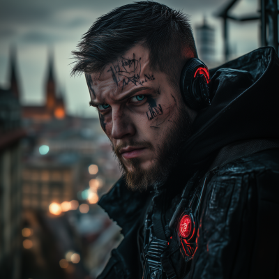 Cyberpunk Hero Portrait