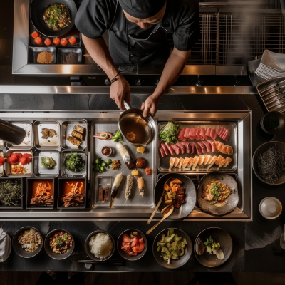 Chef Plating Food