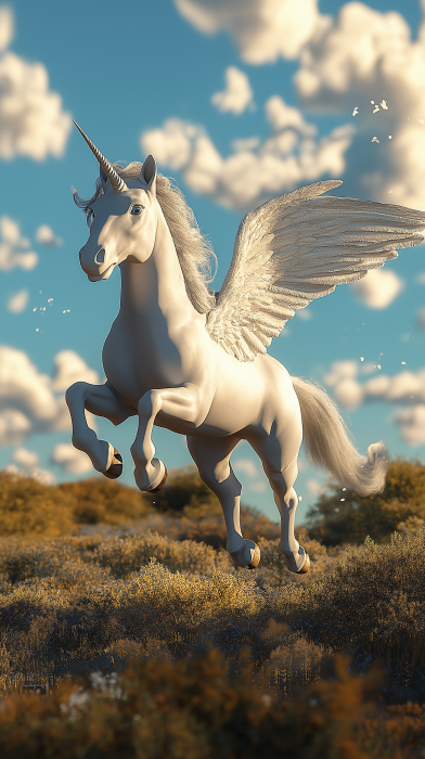 Majestic Winged Unicorn