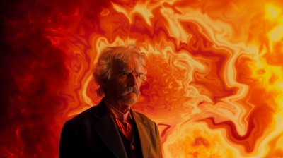 Mark Twain in Psychedelic Orange