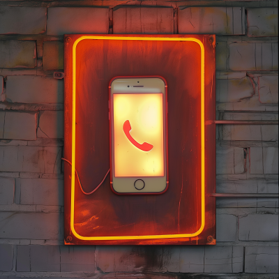 Backlit Vintage Sign