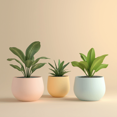 Cute 3D Minimalist Plant Pots