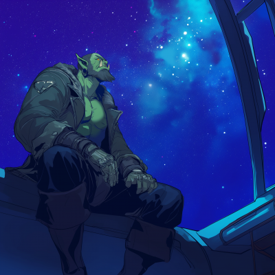 Orc Space Pirate Captain