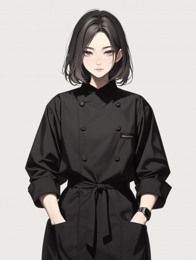 Korean Female Chef Character