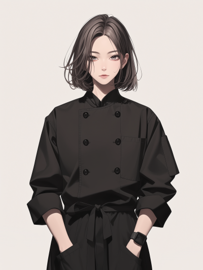 Korean Female Chef Character