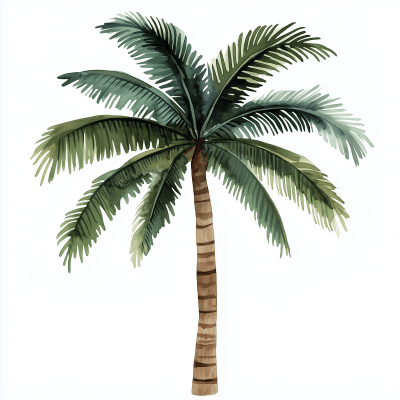 Scandinavian Folk Art Palm Tree