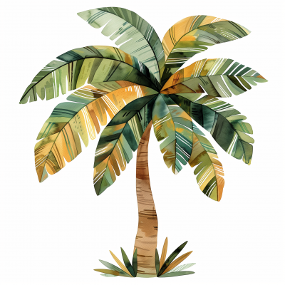 Scandinavian Folk Art Palm Tree