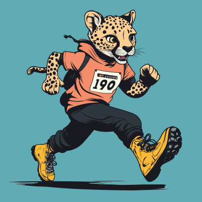 Cheetah Sprint Illustration