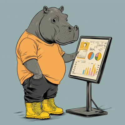 Hippo Character Illustration