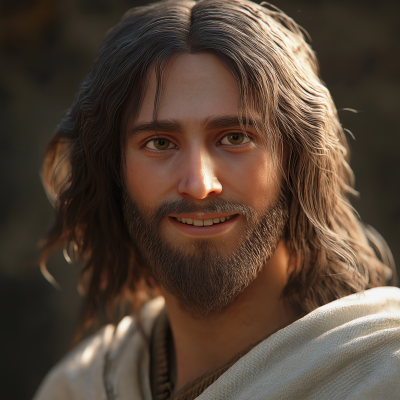 Embracing Jesus Portrait