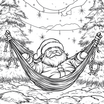 Santa in a Hammock