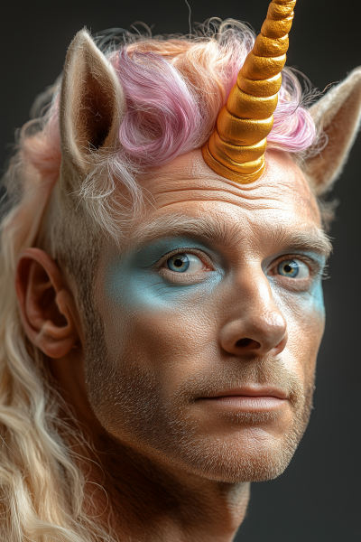 LGBTQ Leather Unicorn Portrait