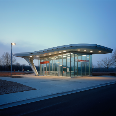 Modern Highway Rest Stop