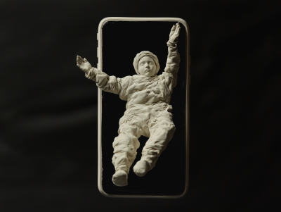 Floating iPhone Clay Art