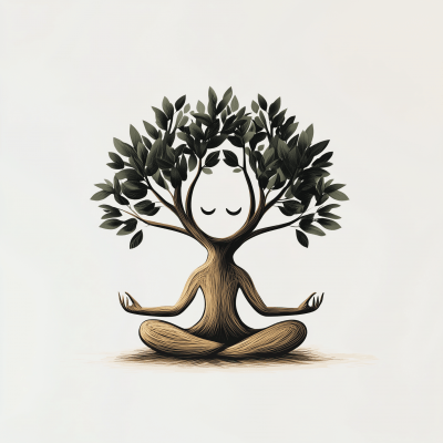 Meditating Oak Tree Logo