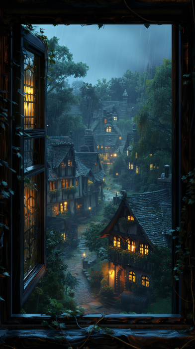Midnight View from Old Window