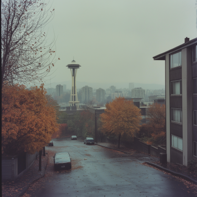 Seattle Skyline in Fall