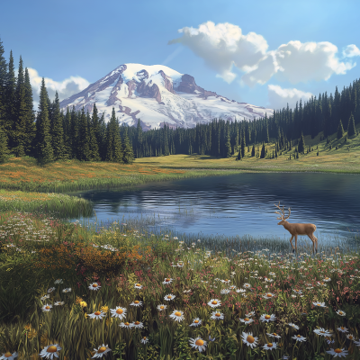 Sunny Spring Day at the Lake