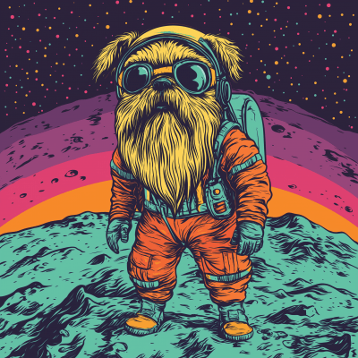 Brussels Griffon Astronaut