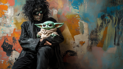 Joey Ramone and Baby Yoda