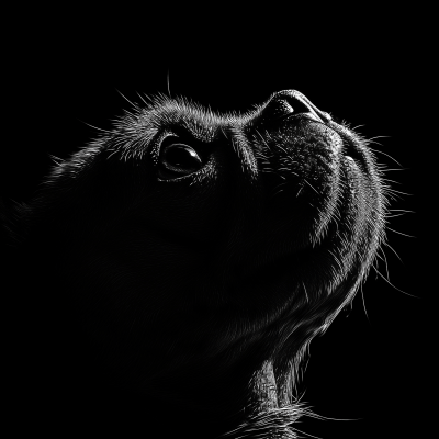 Pug Head Silhouette