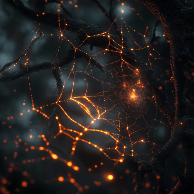 Glowing Spider Web