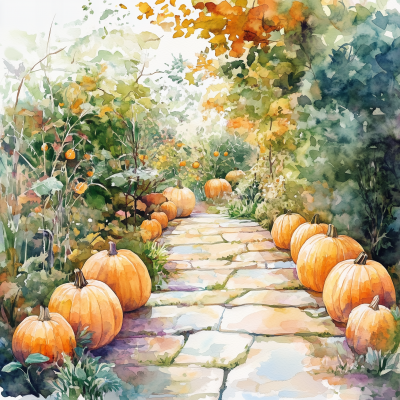 Autumn Garden Path