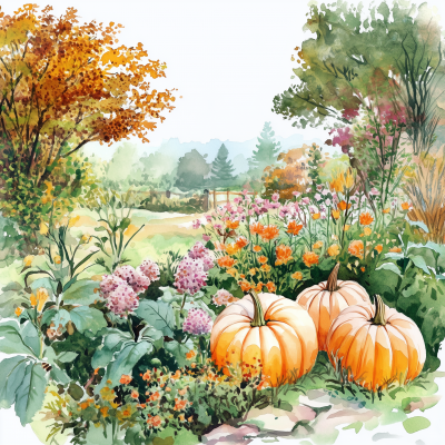 Serene Autumn Garden