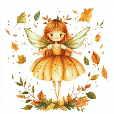 Whimsical Pumpkin Fairy