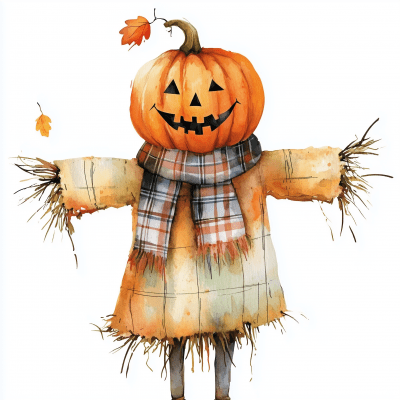 Whimsical Scarecrow Clip Art
