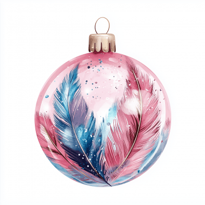 Bohemian Feathers Christmas Bauble