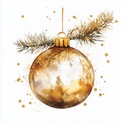 Elegant Gold Christmas Bauble