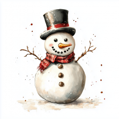 Jolly Retro Snowman