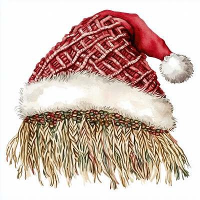 Macrame Santa Hat