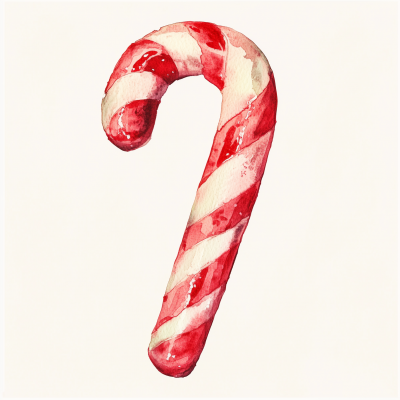 Retro Clip Art Candy Cane