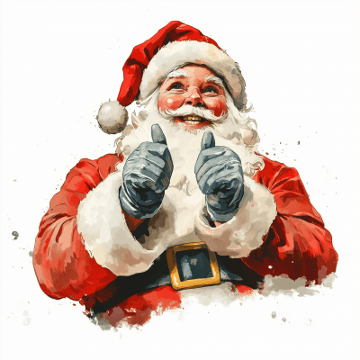 Retro Santa Claus Clip Art