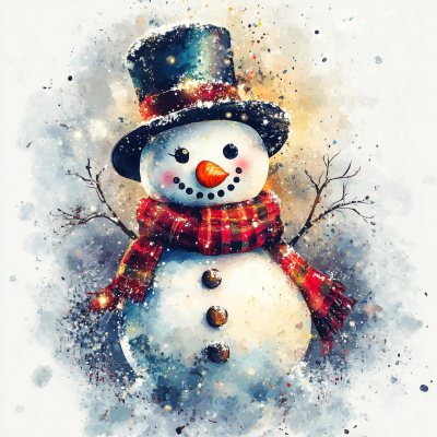 Retro Snowman