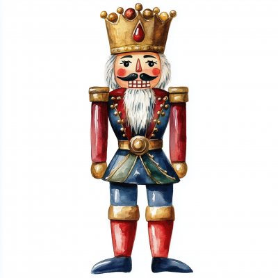 Vintage Retro Clip Art Nutcracker