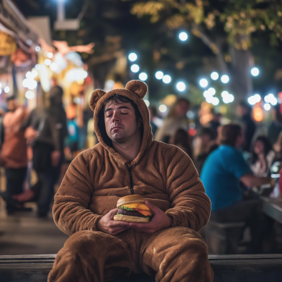 Wasted Bear on Halloween Night